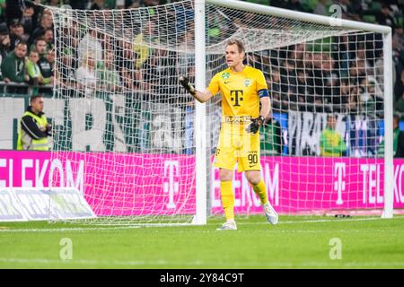 Budapest, Ungarn – 9. Oktober 2022. Ferencvaros Torhüter Denes Dibusz während des ungarischen Ligaspiels Ferencvaros gegen Debrecen (2:0). Stockfoto