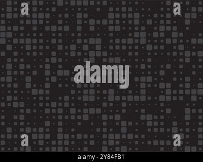 Fesselnder abstrakter, nahtloser dunkler Hintergrund mit komplizierten Quadraten. Modernes Design mit einem Hauch von Geometrie Stock Vektor