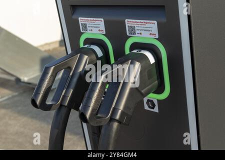 Mobilität, e-Charging Hamburg, Nahaufnahme, Ladestation, Ladestation für Elektrofahrzeuge, Hamburg, Deutschland, Europa Stockfoto