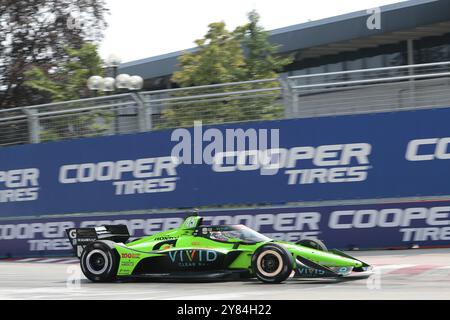 CHRISTIAN LUNGAARD (45) aus Hedensted, Dänemark, feiert in der Siegesbahn nach dem Sieg des Honda Indy Toronto in Toronto, ON, CAN Stockfoto