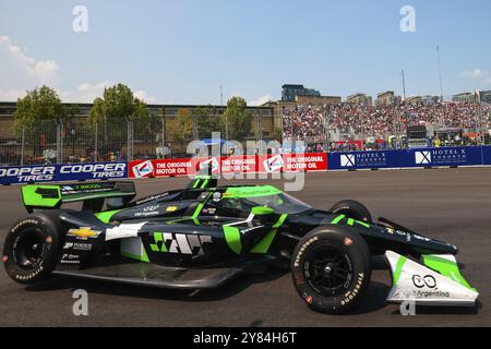 CALLUM ILOTT (77) aus Cambridge, Cambridgeshire, England, läuft während der Honda Indy Toronto in Toronto, ON, CAN durch die Straßen Stockfoto