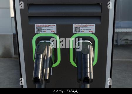 Mobilität, e-Charging Hamburg, Nahaufnahme, Ladestation, Ladestation für Elektrofahrzeuge, Hamburg, Deutschland, Europa Stockfoto