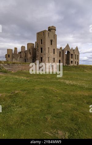 New Slains Castle, Burgruine an den Klippen, Cruden Bay, Peterhead, Aberdeenshire, Schottland, Großbritannien Stockfoto