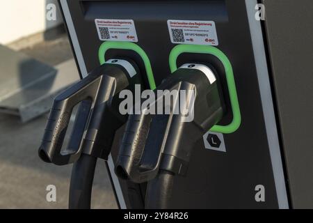 Mobilität, e-Charging Hamburg, Nahaufnahme, Ladestation, Ladestation für Elektrofahrzeuge, Hamburg, Deutschland, Europa Stockfoto