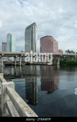 Tampa, FL, USA - 01. Oktober 2024 - Tampa Downtown mit Wolkenkratzern und Türmen im Dinancial District Stockfoto