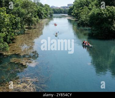 Austin, TX, USA - 29. Mai 2024 - Lady Bird Lake am Colorado River. Stockfoto