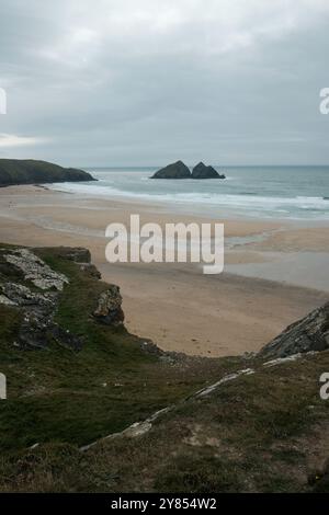 Die zerklüftete Nordküste von cornwall in der Nähe von Newquay, Großbritannien Stockfoto