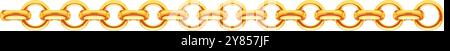 Elegante goldene Kette. Wertvoller Schmuck mit nahtlosem Rand Stock Vektor