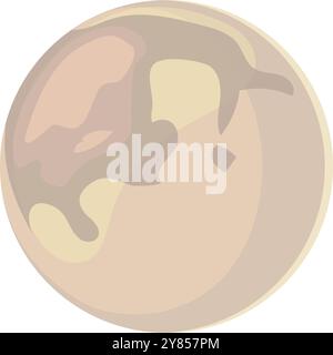 Planetensymbol. Cartoon Pluto. Körper des Weltraumspiels isoliert auf weißem Hintergrund Stock Vektor