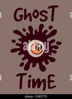 Geisterzeit halloween Feiertagsfeier Einladungsflyer Stock Vektor