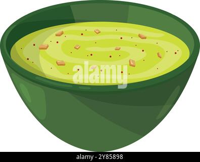 Dal Suppenschüssel Zeichentricksymbol. Traditionelles indisches Gericht Stock Vektor