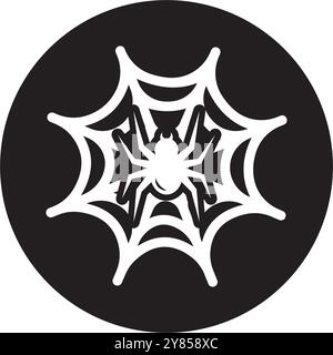 Spinnennetze Icon Vektor Illustration Logo Design Stock Vektor