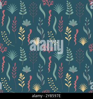 Dieses Bild ist ein nahtloses Vektor-Flatart-Muster. Stock Vektor