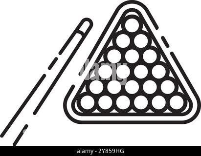 Billard Icon Vektor Illustration Logo Design Stock Vektor