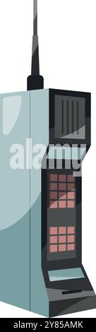 Satellitentelefon. Symbol für Funksignal-Kommunikationsgerät Stock Vektor