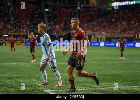 Atlanta, Georgia, USA. Oktober 2024. Bartosz Slisz (Credit Image: © Andrew Clark/ZUMA Press Wire) NUR REDAKTIONELLE VERWENDUNG! Nicht für kommerzielle ZWECKE! Stockfoto