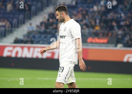 Sankt Petersburg, Russland. Oktober 2024. Marat Bokoyev (19) von Akron, der während des Fonbet Cup of Russia Fußballspiels zwischen Zenit Sankt Petersburg und Akron Tolyatti in der Gazprom Arena zu sehen war. Endpunktzahl: Zenit 5:1 Akron. (Foto: Maksim Konstantinov/SOPA Images/SIPA USA) Credit: SIPA USA/Alamy Live News Stockfoto