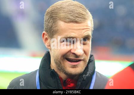 Sankt Petersburg, Russland. Oktober 2024. Alexander Vasyutin (C) von Akron wurde während des Fonbet Cup of Russia Fußballspiels zwischen Zenit Sankt Petersburg und Akron Tolyatti in der Gazprom Arena gesehen. Endpunktzahl: Zenit 5:1 Akron. (Foto: Maksim Konstantinov/SOPA Images/SIPA USA) Credit: SIPA USA/Alamy Live News Stockfoto