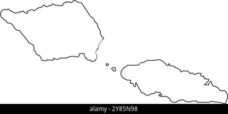 Karte von samoa Region Vektor Illustration Symbol Design Stock Vektor