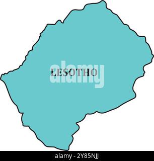 Karte von Lesotho Region Vektor Illustration Design Stock Vektor