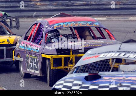 Stock Car Racing, Skegness, Lincolnshire, England, Großbritannien. Stockfoto