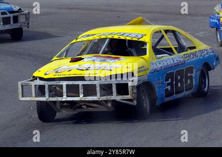 Stock Car Racing, Skegness, Lincolnshire, England, Großbritannien. Stockfoto