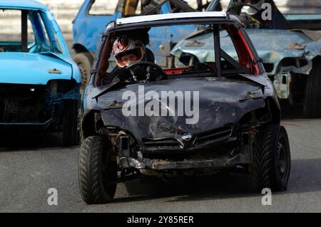 Stock Car Racing, Skegness, Lincolnshire, England, Großbritannien. Stockfoto