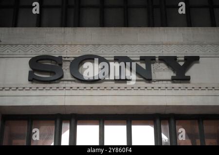 New York, Usa. Oktober 2024. Das Büro der Sony Corporation of America befindet sich in Manhattan, New York City. Quelle: SOPA Images Limited/Alamy Live News Stockfoto