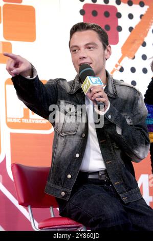 Mailand Italien 06/10/2003: Tiziano Ferro, italienischer Sänger, Live-Konzert während des MTV - Total Request Live Stockfoto