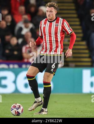 Sheffield, Großbritannien. Oktober 2024. Harry Souttar von Sheffield United während des Sky Bet Championship Matches Sheffield United gegen Swansea City in der Bramall Lane, Sheffield, United Kingdom, 2. Oktober 2024 (Foto: Alfie Cosgrove/News Images) in Sheffield, United Kingdom am 3. Oktober 2024. (Foto: Alfie Cosgrove/News Images/SIPA USA) Credit: SIPA USA/Alamy Live News Stockfoto