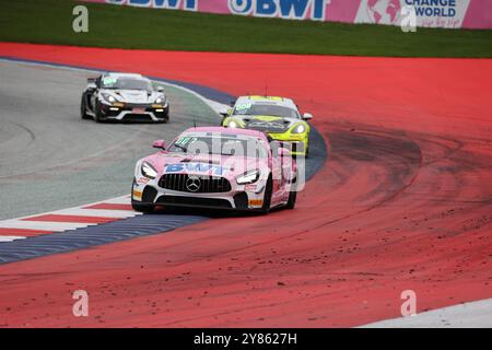 Mattis Pluschkell (DEU) / Luca Bosco (ITA), #8, Mercedes AMG GT4, Team: BWT Muecke Motorsport (DEU), Motorsport, ADAC GT4 Deutschland, 2024, Red Bull Ring, Spielberg, Oesterreich, 29.09.2024 Foto: Eibner-Pressefoto/Jürgen Augst Stockfoto