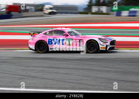 Mattis Pluschkell (DEU) / Luca Bosco (ITA), #8, Mercedes AMG GT4, Team: BWT Muecke Motorsport (DEU), Motorsport, ADAC GT4 Deutschland, 2024, Red Bull Ring, Spielberg, Oesterreich, 29.09.2024 Foto: Eibner-Pressefoto/Jürgen Augst Stockfoto