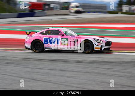 Mattis Pluschkell (DEU) / Luca Bosco (ITA), #8, Mercedes AMG GT4, Team: BWT Muecke Motorsport (DEU), Motorsport, ADAC GT4 Deutschland, 2024, Red Bull Ring, Spielberg, Oesterreich, 29.09.2024 Foto: Eibner-Pressefoto/Jürgen Augst Stockfoto