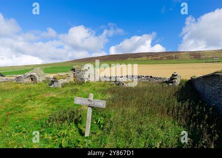 Verlassene Brough Farm, Rousay, Orkney Stockfoto