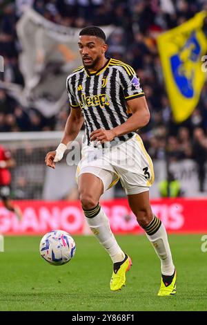 Torino, Italien. April 2024. Juventus' Bremer während des Fußballspiels der Serie A zwischen Juventus und Mailand im Allianz-Stadion in Turin, Nordwesten Italiens - Samstag, 27. April 2024. Sport - Fußball . (Foto: Marco Alpozzi/Lapresse) Credit: LaPresse/Alamy Live News Stockfoto