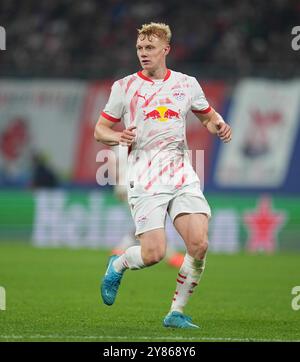 Red Bull Arena, Leipzig, Deutschland. Oktober 2024. RB Leipzig gegen Juventus, in der Red Bull Arena, Leipzig, Deutschland. Ulrik Pedersen/CSM (Bild: © Ulrik Pedersen/Cal Sport Media). Quelle: csm/Alamy Live News Stockfoto