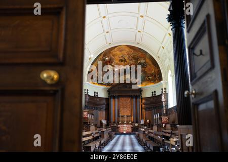 Die Wren Chapel im Royal Hospital Chelsea, entworfen von Sir Christopher Wren, erbaut zwischen 1681 und 1687. Stockfoto