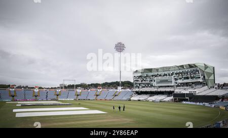 Allgemeine Ausblicke auf das Headingley Stadium, insbesondere auf den Carnegie Pavilion, in dem sich die Büros und die Mediensuite des Yorkshire Cricket Club befinden. Stockfoto