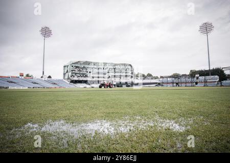 Allgemeine Ausblicke auf das Headingley Stadium, insbesondere auf den Carnegie Pavilion, in dem sich die Büros und die Mediensuite des Yorkshire Cricket Club befinden. Stockfoto