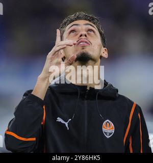 Deutschland. Oktober 2024. Fussball Champions League 2. Spieltag Schachtar Donezk - Atalanta Bergamo am 02.10.2024 in der Arena AufSchalke in Gelsenkirchen Marlon Gomes ( Donezk ) Foto: Revierfoto Credit: ddp Media GmbH/Alamy Live News Stockfoto