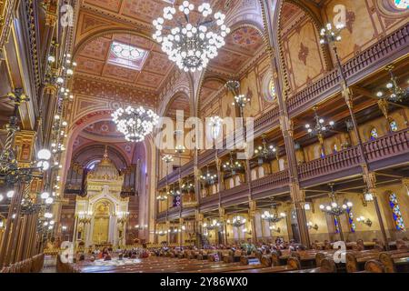 Ungarn, Budapest, die große Synagoge in der Dohany Straße ist die größte in Europa und ein Zentrum des Neolog-Judentums. Es wurde in der maurischen Revival St gebaut Stockfoto