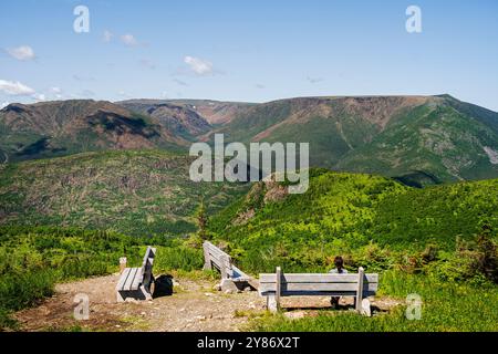 Berglandschaft auf der Halbinsel Gaspé Stockfoto