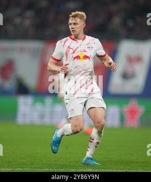 Leipzig, Deutschland. 2. Oktober 2024. /#3/ /#2/ während des Champions League - MD2 Spiels zwischen RB Leipzig und Juventus in der Red Bull Arena, Leipzig, Deutschland. Quelle: Ulrik Pedersen/Alamy Stockfoto