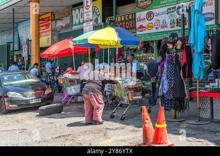 Straßenmarkt im Stadtteil Vega Central von Santiago, Chile Stockfoto