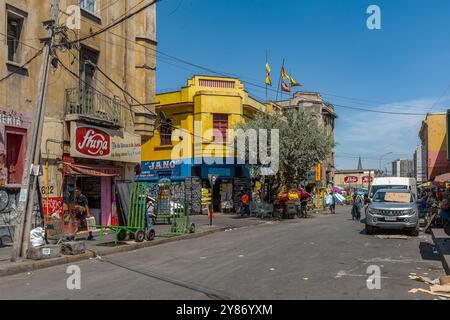 Straßenmarkt im Stadtteil Vega Central von Santiago, Chile Stockfoto