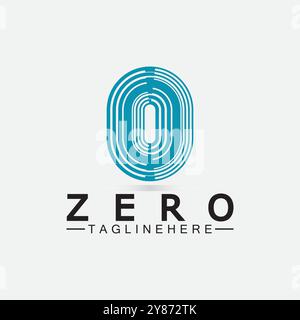 Design mit O- oder 0-Logo Stock Vektor