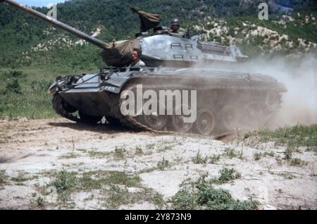 USA/US Army M41 Walker Bulldog – Sitz in Südkorea/Republik Korea kurz nach dem Waffenstillstandsabkommen 1953 Stockfoto