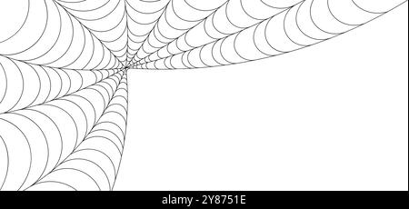 Spinnennetz isoliert. Spinnennetz mit Kopierraum. Vektorabbildung Stock Vektor