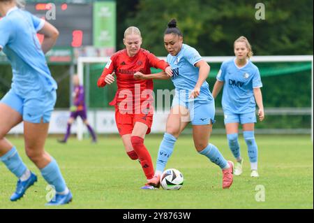 Aschheim, Deutschland. Oktober 2024. Aschheim, 3. Oktober 2024: Michelle Klostermann (8 VfL Bochum) während des 2. Frauen-Bundesliga-Spiel zwischen dem FC Bayern München II und dem VfL Bochum im Sportpark Aschheim. (Sven Beyrich/SPP) Credit: SPP Sport Press Photo. /Alamy Live News Stockfoto