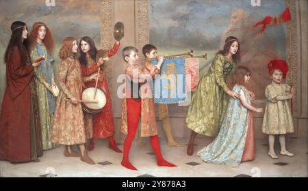 Thomas Cooper Gotch, Ein Pageant der Kindheit, Stockfoto